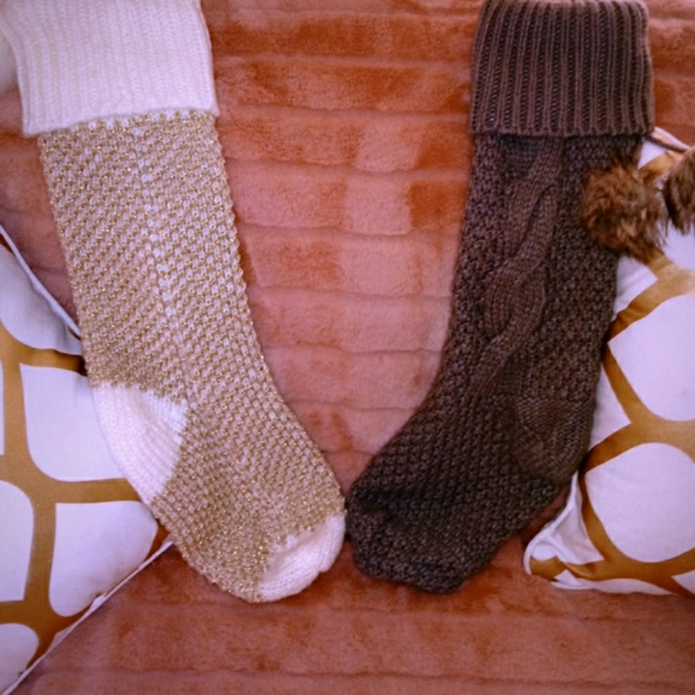White Golden & Gray stocking
